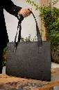 Black Leather Tote Bag