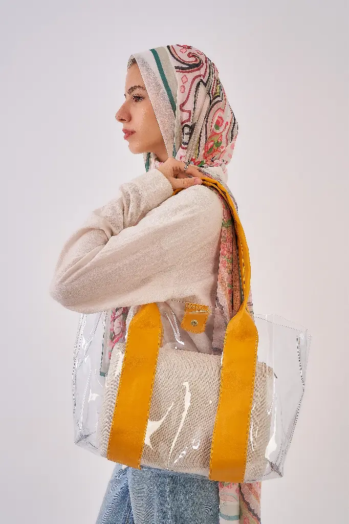 Transparent*Yellow Mustard Leather Handle