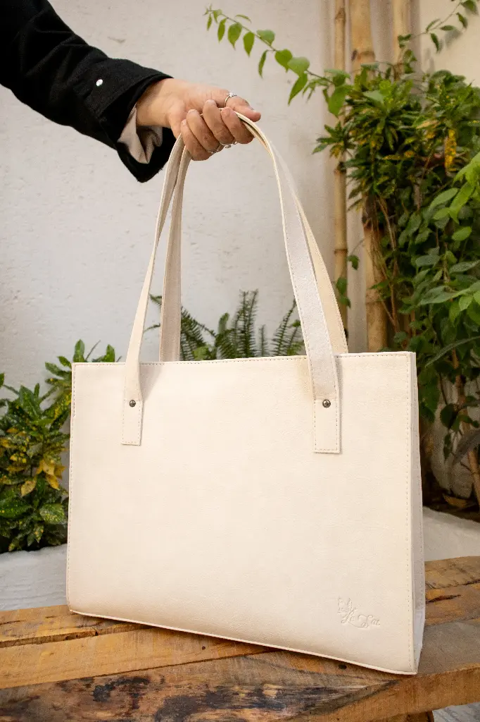 Off-White Leather Tote