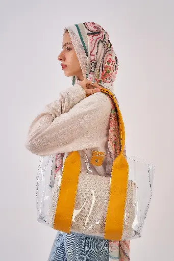 Transparent*Yellow Mustard Leather Handle
